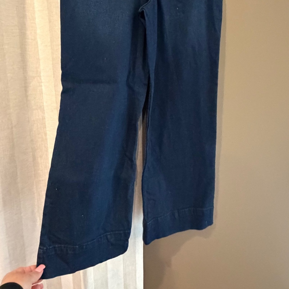 Bagatelle Collection High Rise Wide Leg Crop Jean Dark Blue, Size 28 - Picture 6 of 14